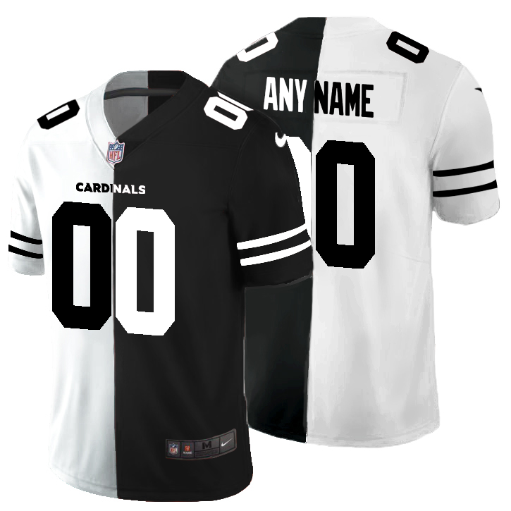 Wholesale Arizona Cardinals Custom Men Black V White Peace Split Nike Vapor Untouchable Limited NFL Jersey